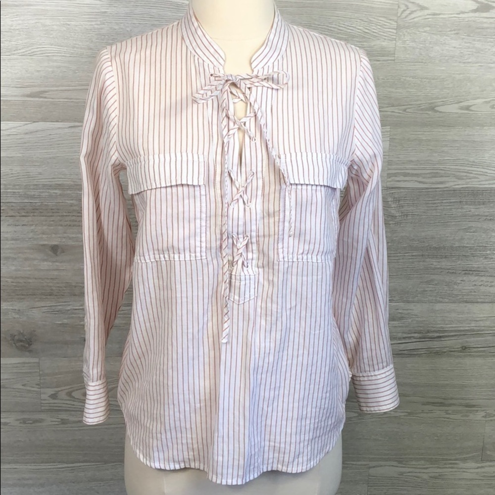 Madewell 100% Cotton Striped Tunic Top